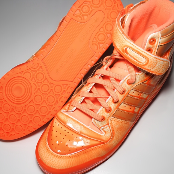 🔥New Adidas JEREMY SCOTT x Forum High ‘Dipped Orange’ (Q46124) Men's Size 12-14 - Picture 5 of 8